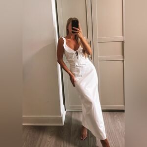 Zara Ruffle open back midi dress